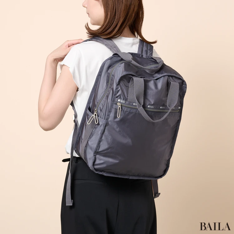 レスポートサック　CR URBAN BACKPACK　サイズ感　着用画像